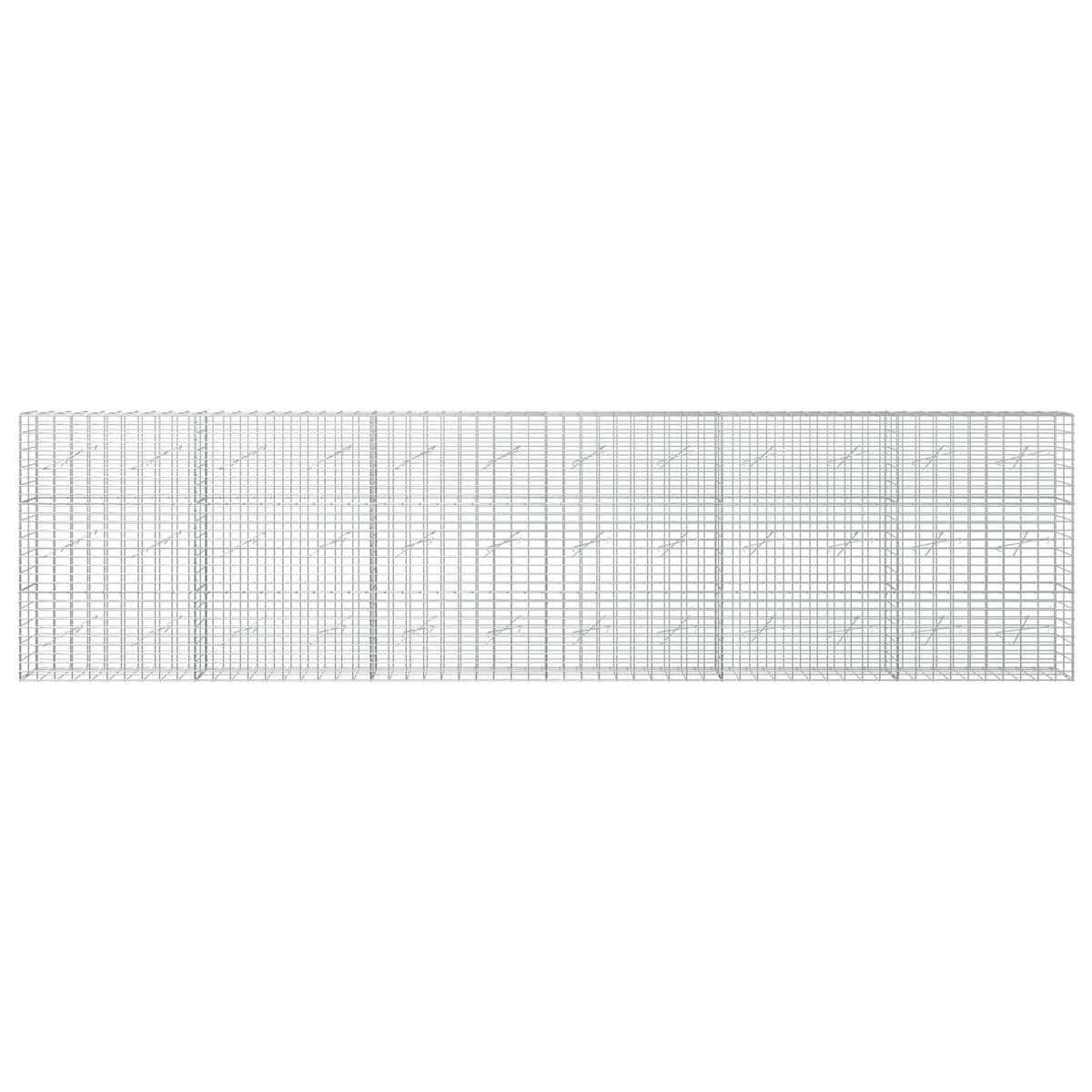 Gabionas su 5 mm Viela ir 5x10 cm Tinkleliu 600x10x150 cm
