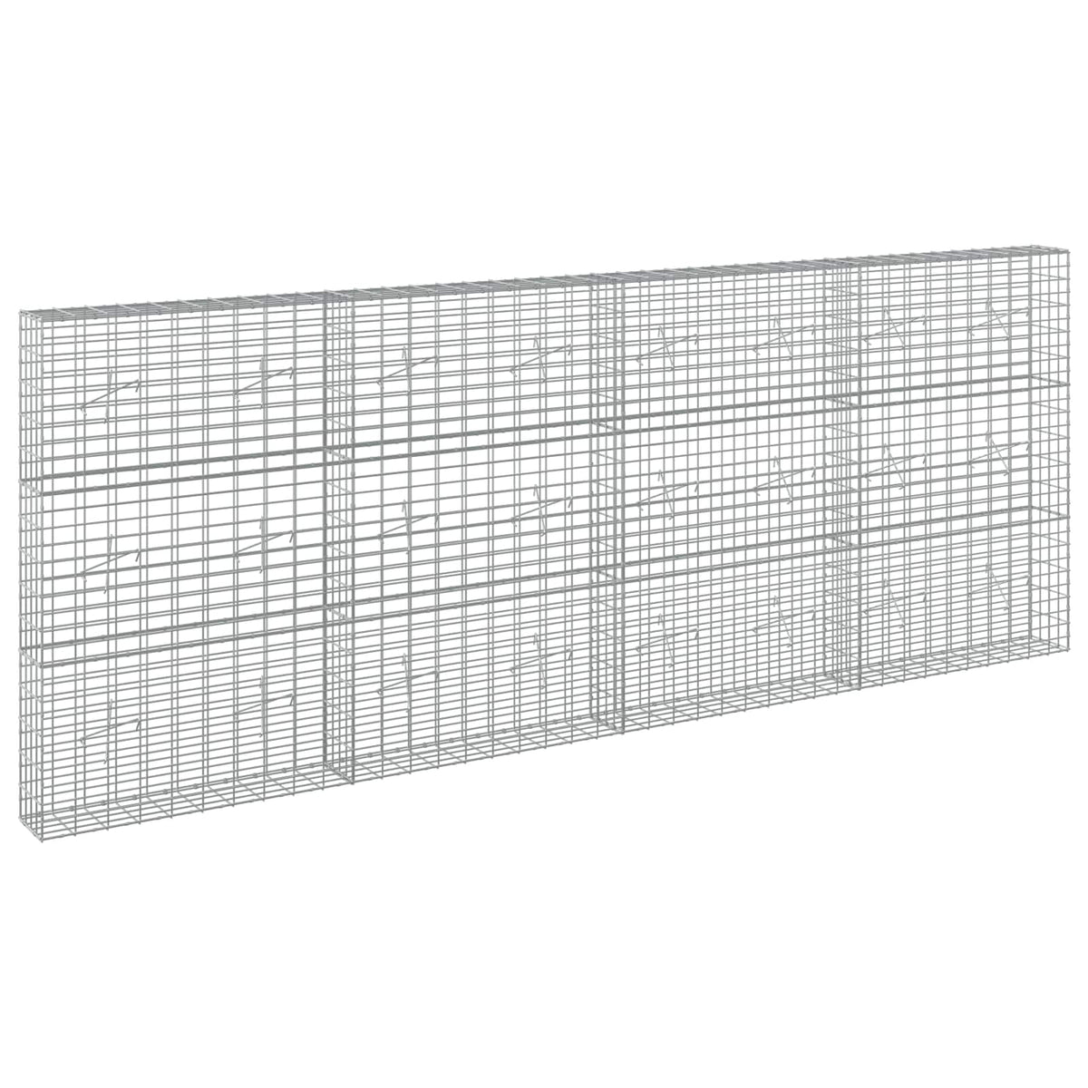 Gabionas su 5 mm Viela ir 5x10 cm Tinkleliu 400x20x150 cm