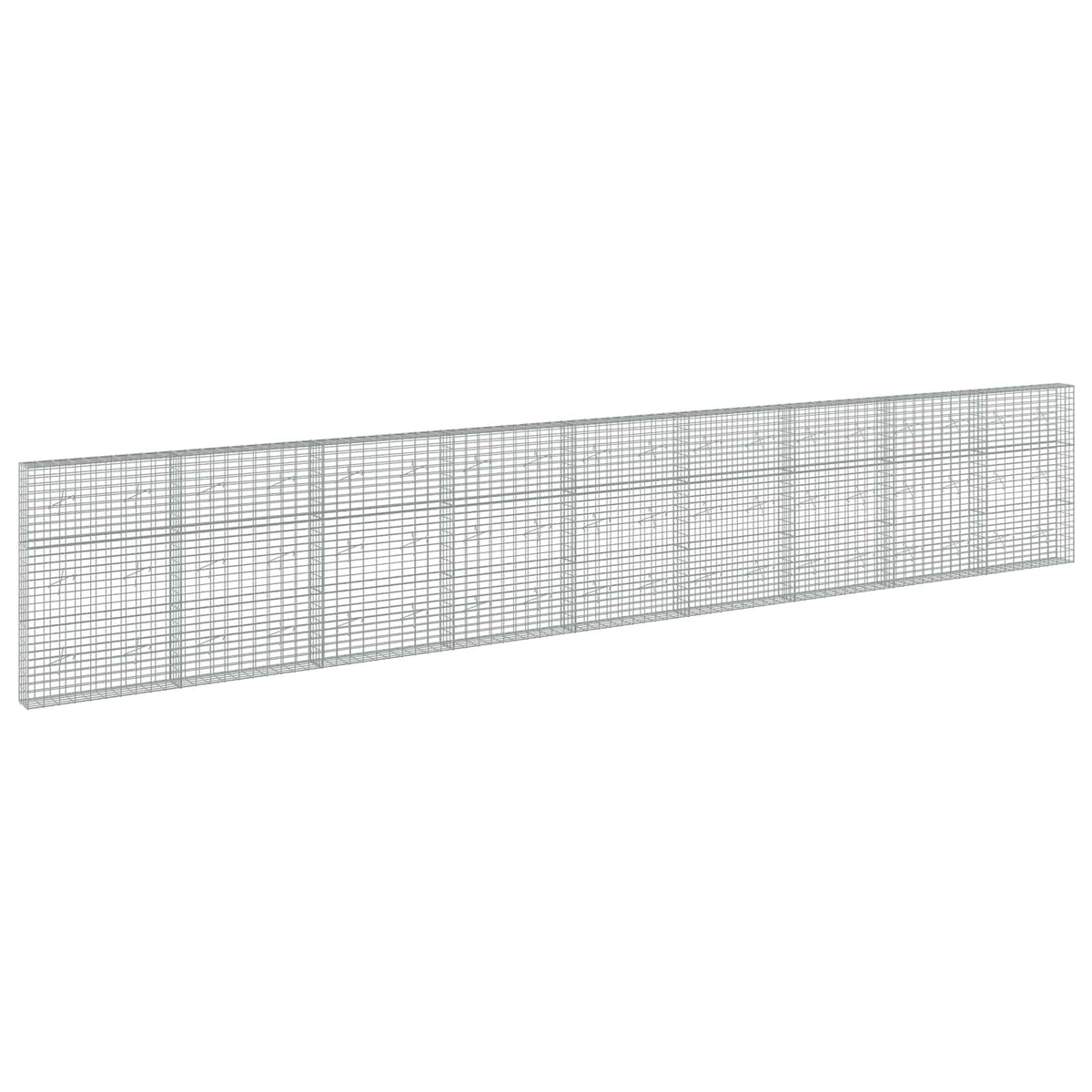 Gabionas su 5 mm Viela ir 5x10 cm Tinkleliu 900x20x150 cm