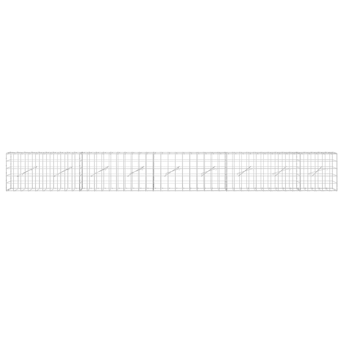 Gabionas su 5 mm viela ir 10x10 cm tinkleliu 450x10x50 cm