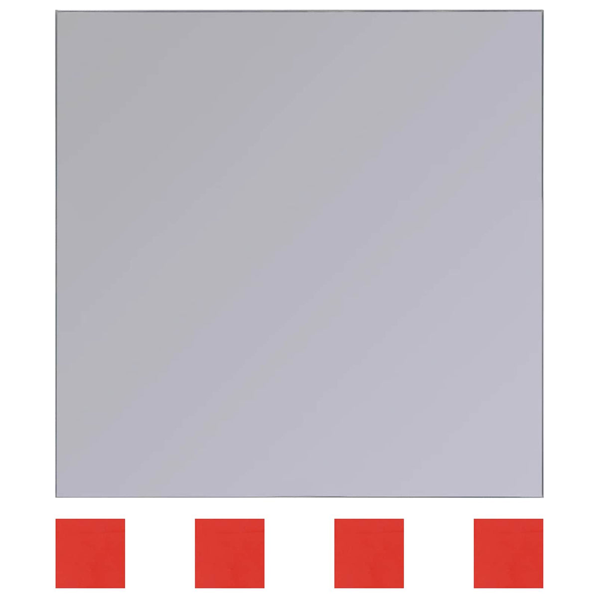 Veidrodžiai 8 vnt. Sidabrinė 20,5 x 20,5 x 0,4 cm