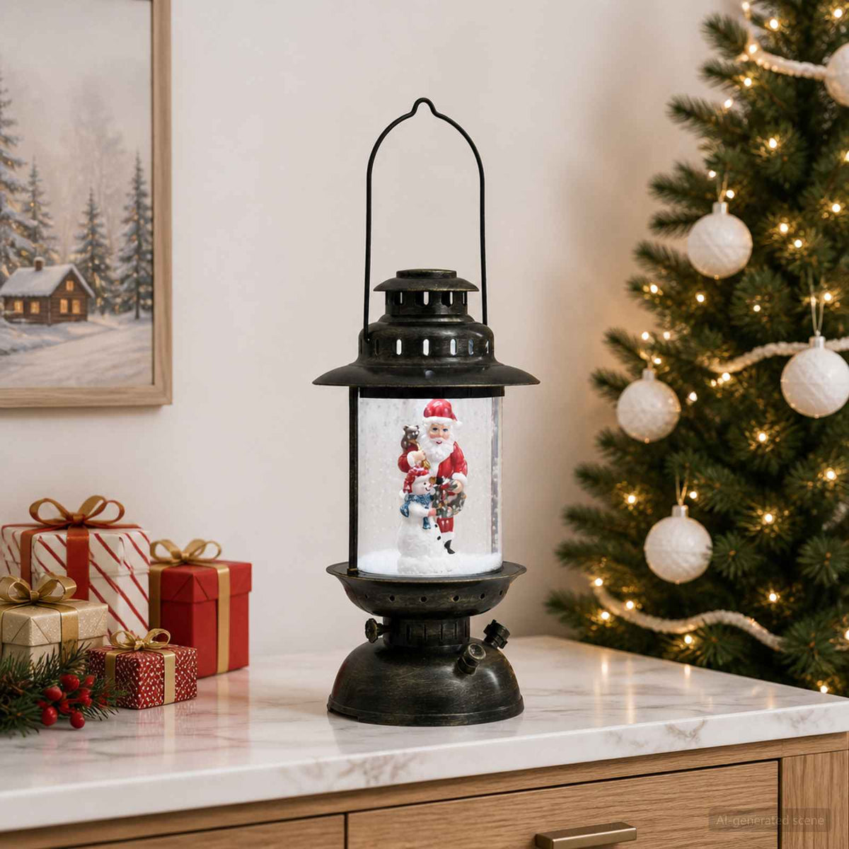 Christmas Lantern ESPOO Šalta balta Ø 21 x 40,5 cm
