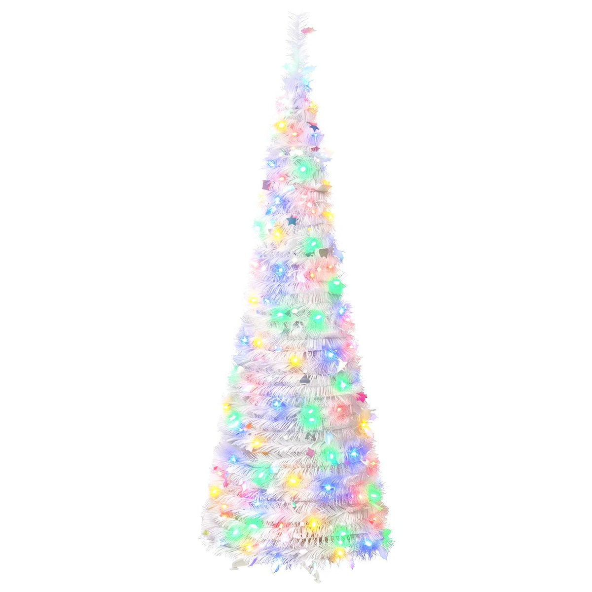 Išskleidžiama Kalėdų eglutė su LED lemputėmis 120 cm 50 LED