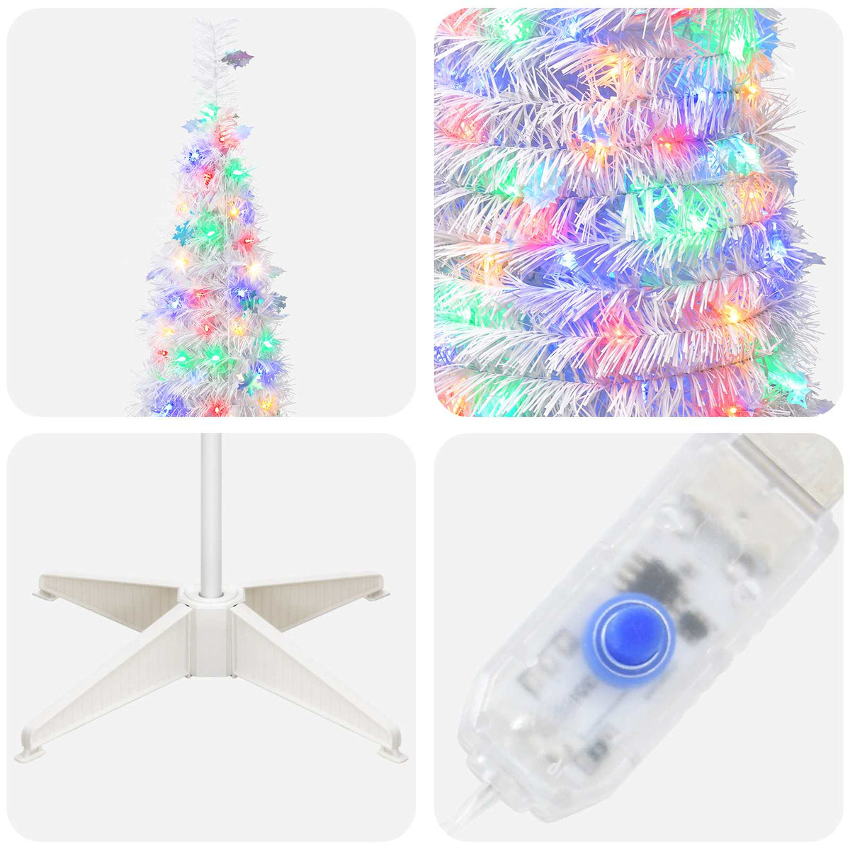 Išskleidžiama Kalėdų eglutė su LED lemputėmis 150 cm 100 LED