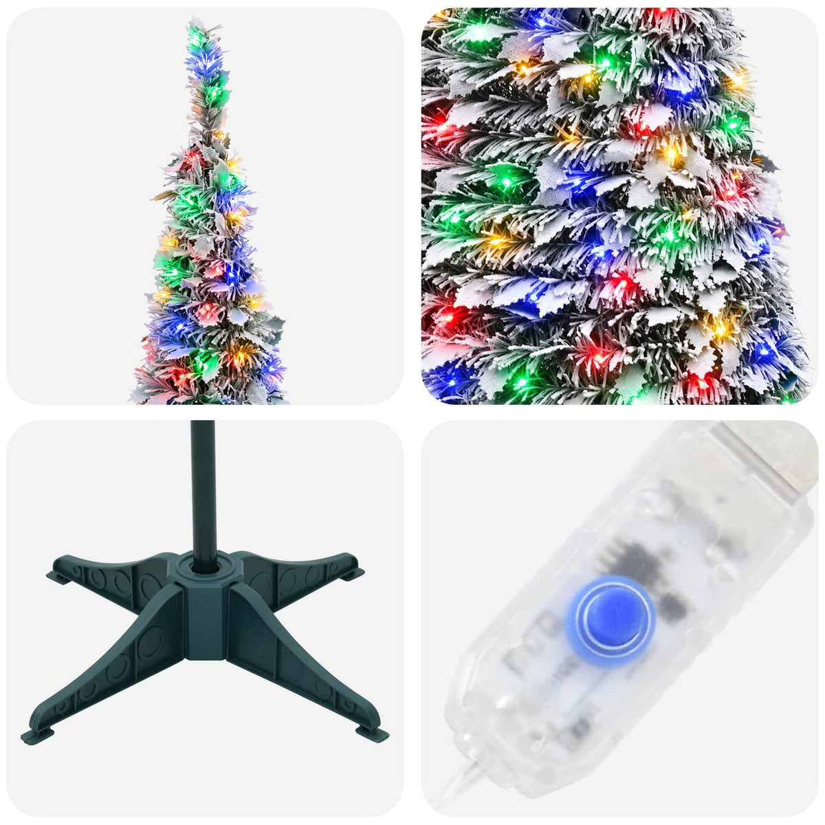 Išskleidžiama Kalėdų eglutė su LED lemputėmis 180 cm 150 LED