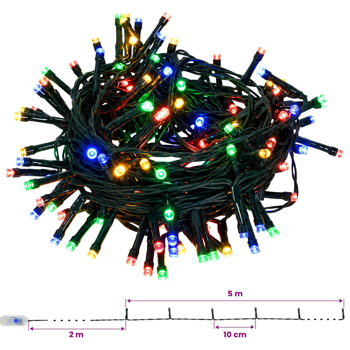 Iššokanti LED Kalėdų eglutė su žvaigžde viršūnėje 150 cm 50 LED
