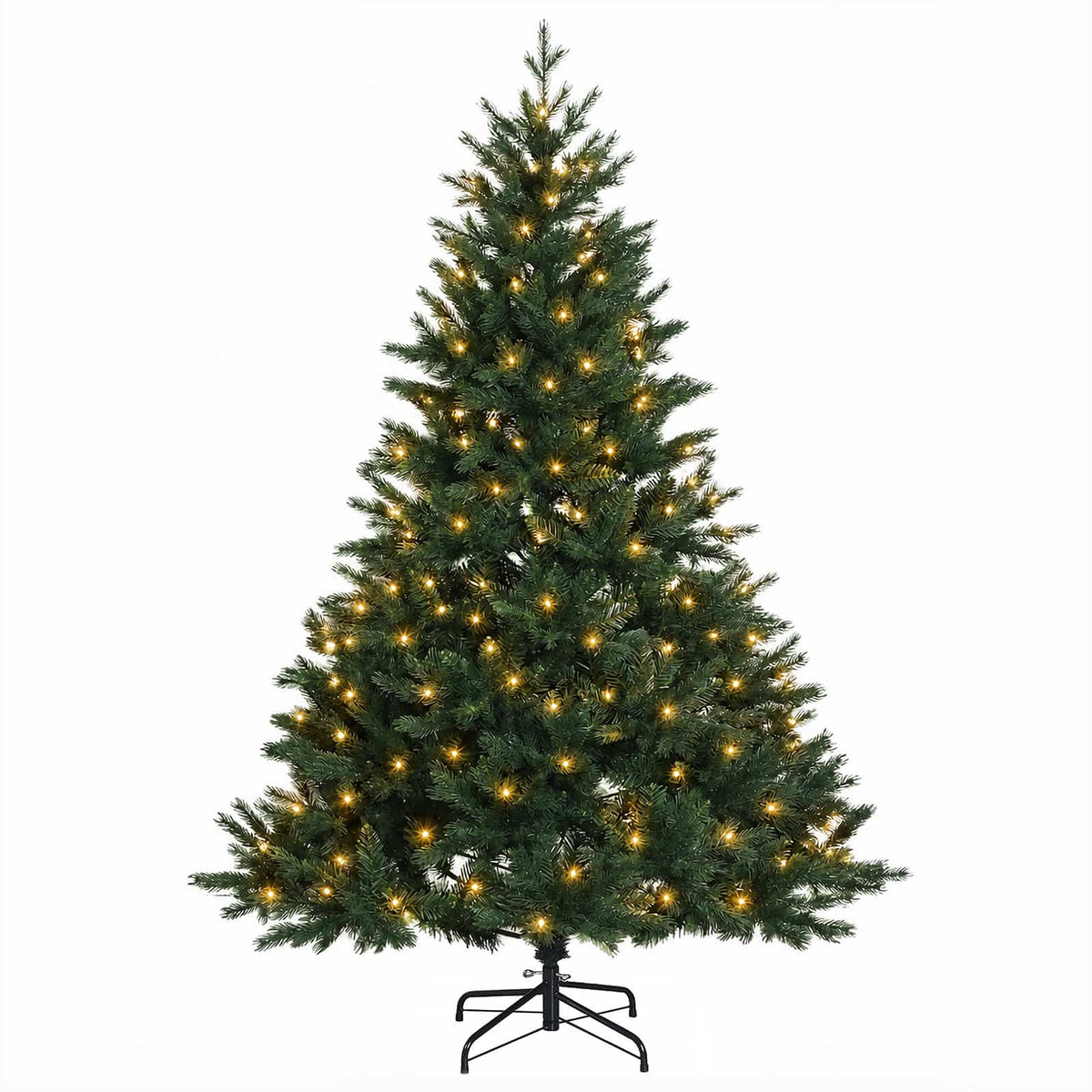 Dirbtinė Sulankstoma Kalėdų Eglutė 120 cm 150 LED Šilta balta