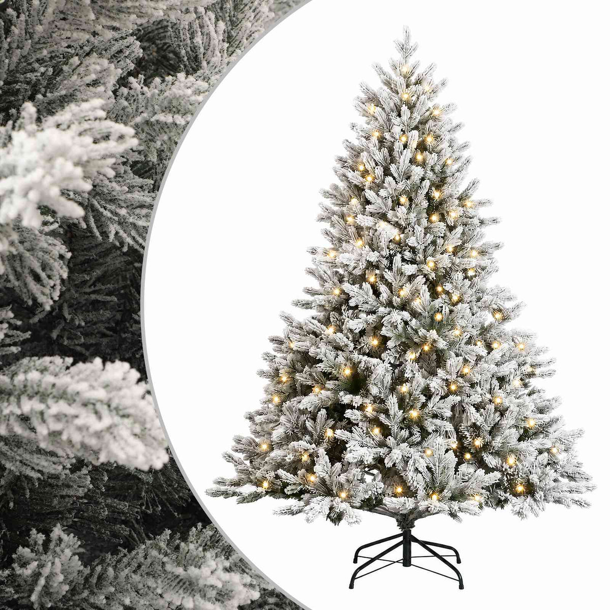 Dirbtinė Sulankstoma Kalėdų Eglutė 120 cm 150 LED Šilta balta