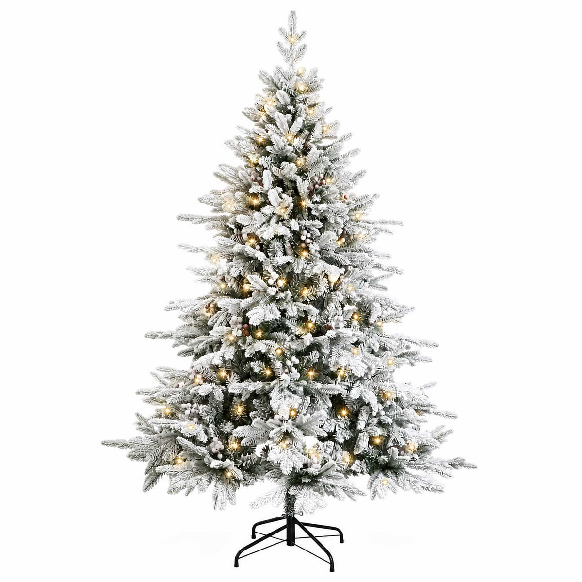 Dirbtinė Sulankstoma Kalėdų Eglutė 150 cm 150 LED Šilta balta