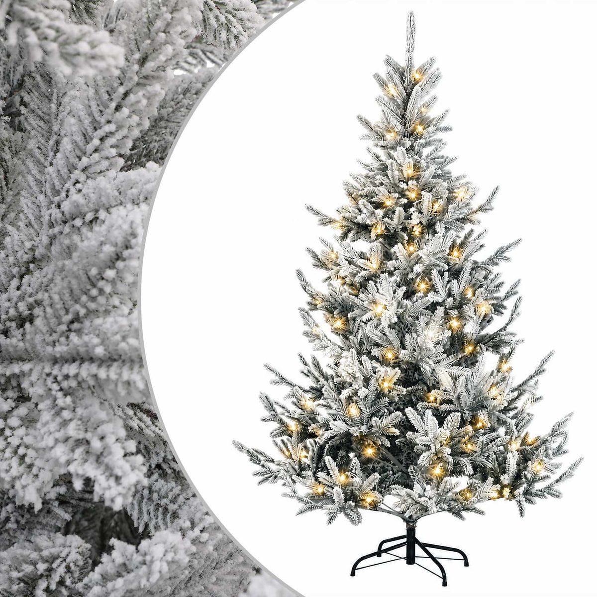 Dirbtinė Sulankstoma Kalėdų Eglutė 150 cm 150 LED Šilta balta