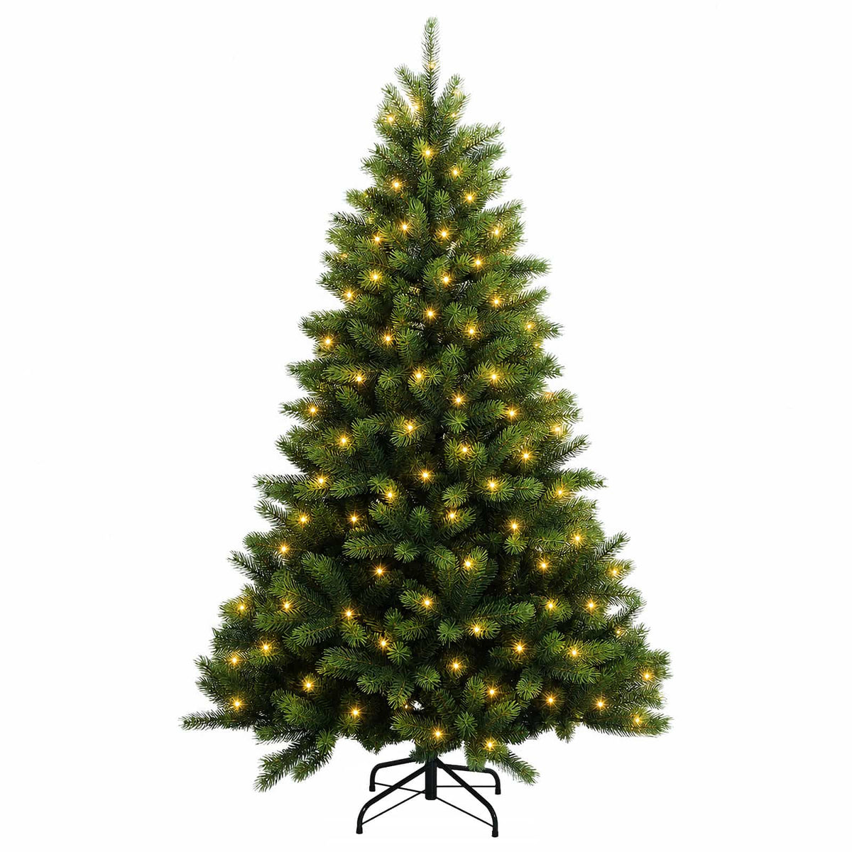 Dirbtinė Sulankstoma Kalėdų Eglutė 150 cm 150 LED Šilta balta