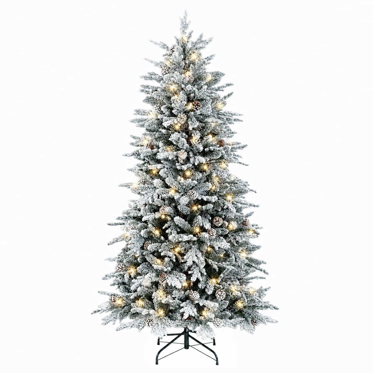 Dirbtinė Sulankstoma Kalėdų Eglutė 150 cm 150 LED Šilta balta