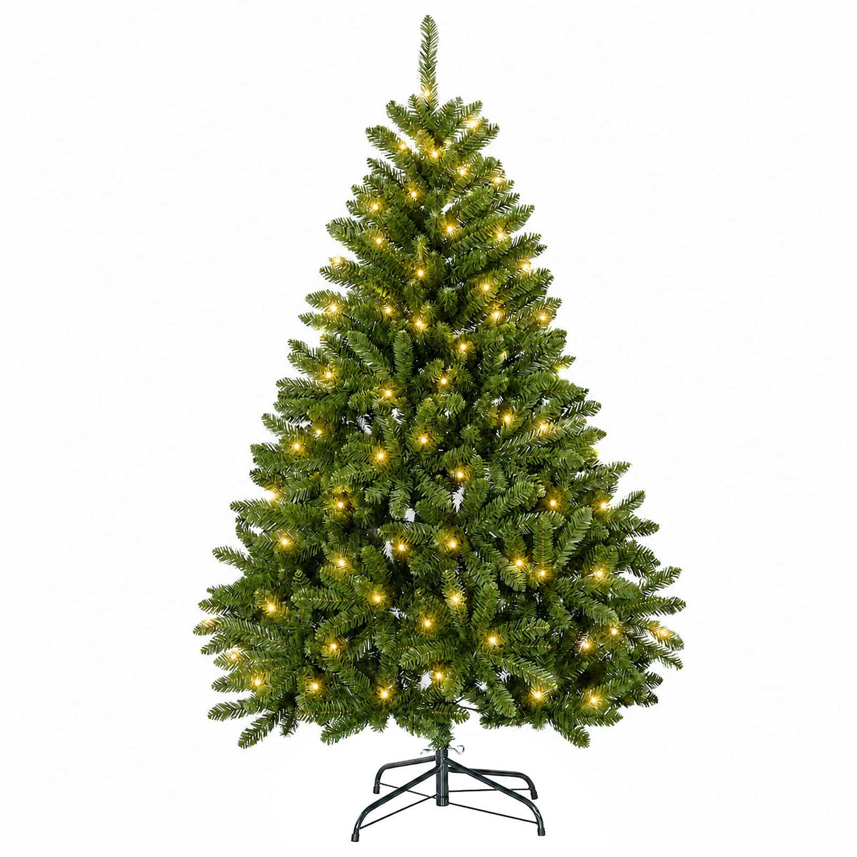 Dirbtinė Sulankstoma Kalėdų Eglutė 120 cm 150 LED Šilta balta