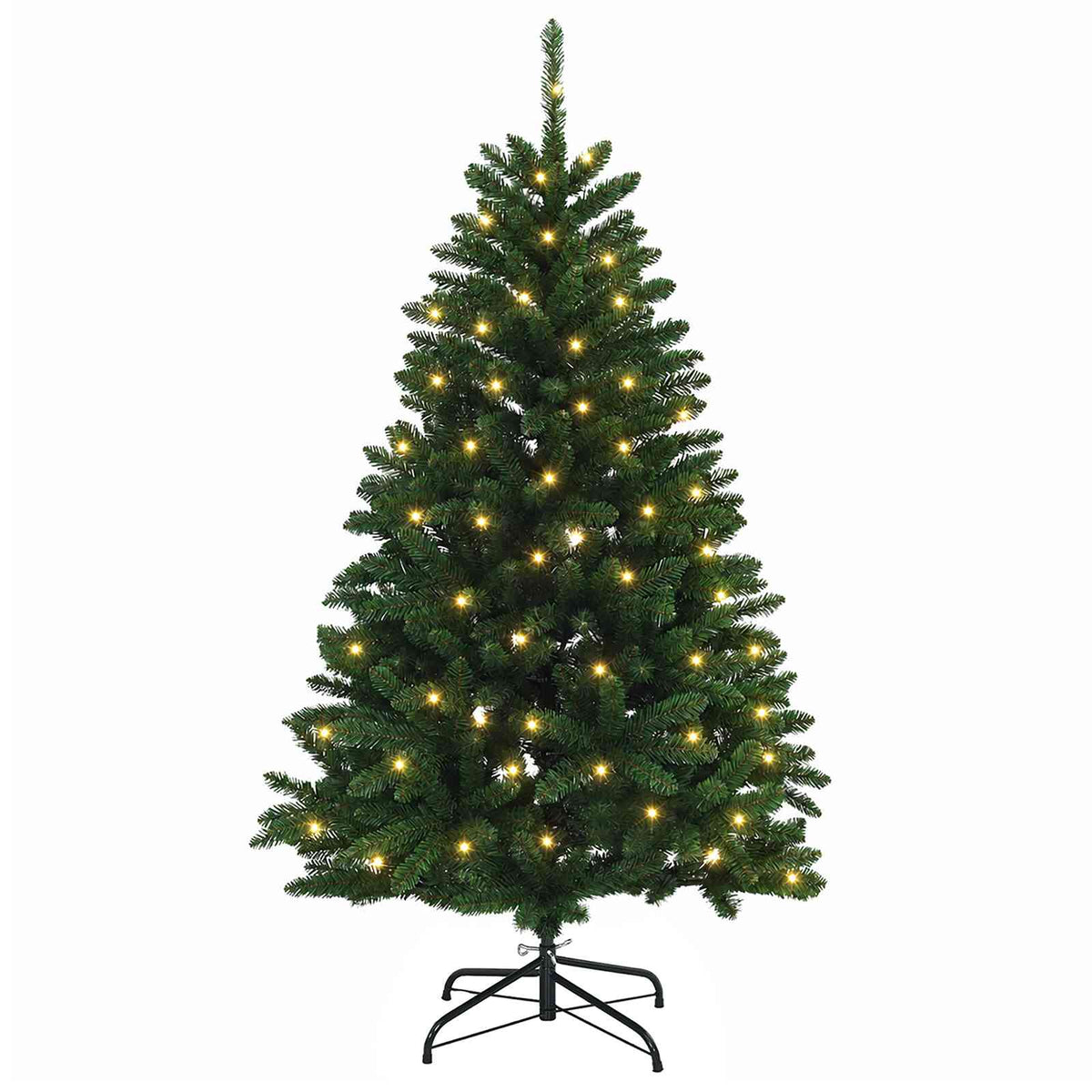 Dirbtinė Sulankstoma Kalėdų Eglutė 120 cm 150 LED Šilta balta