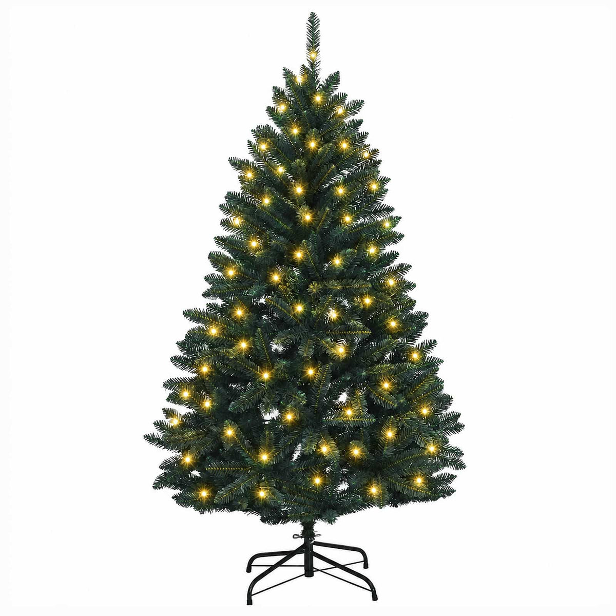 Dirbtinė Sulankstoma Kalėdų Eglutė 120 cm 150 LED Šilta balta