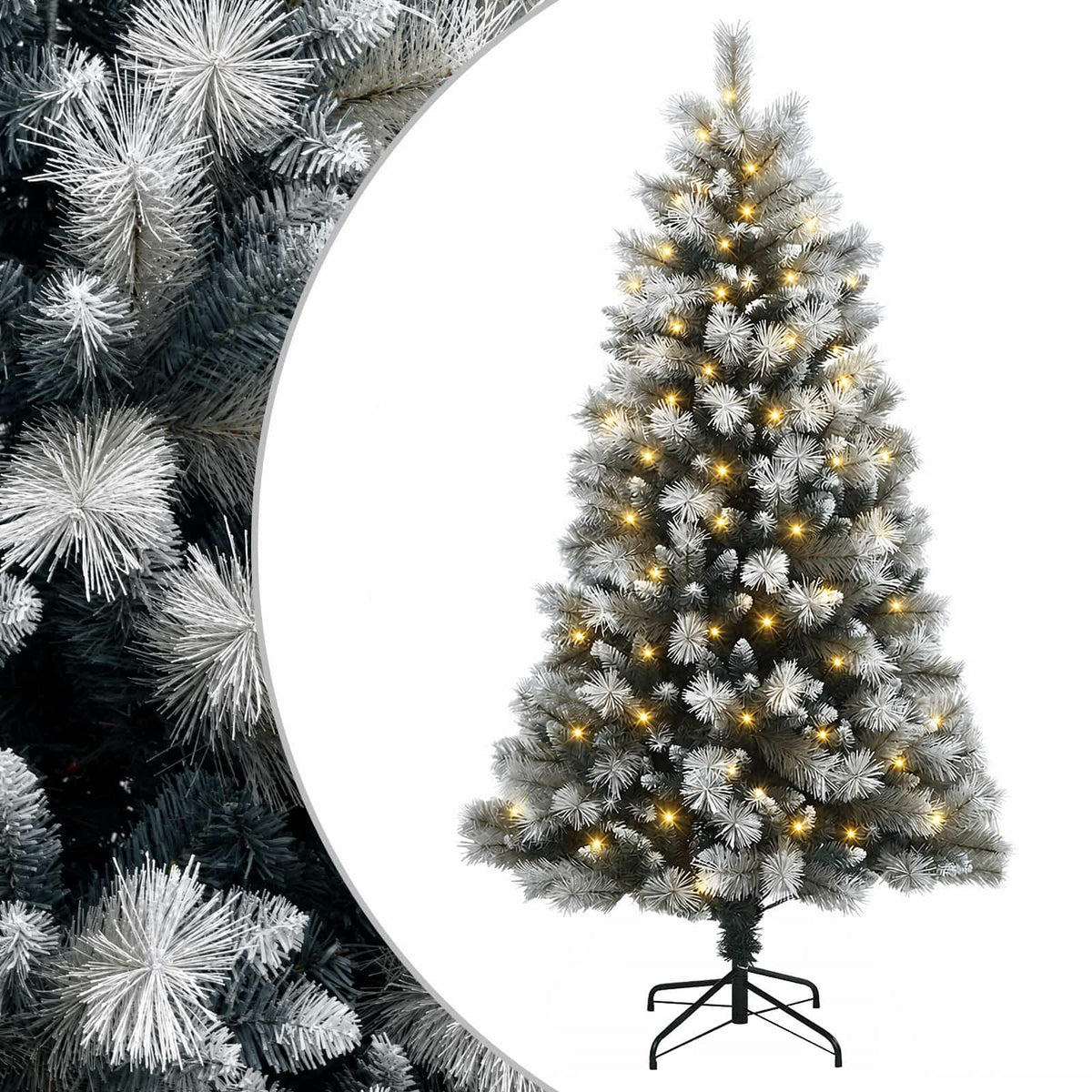 Dirbtinė eglutė su vyriais 150 cm 150 LED Šilta balta