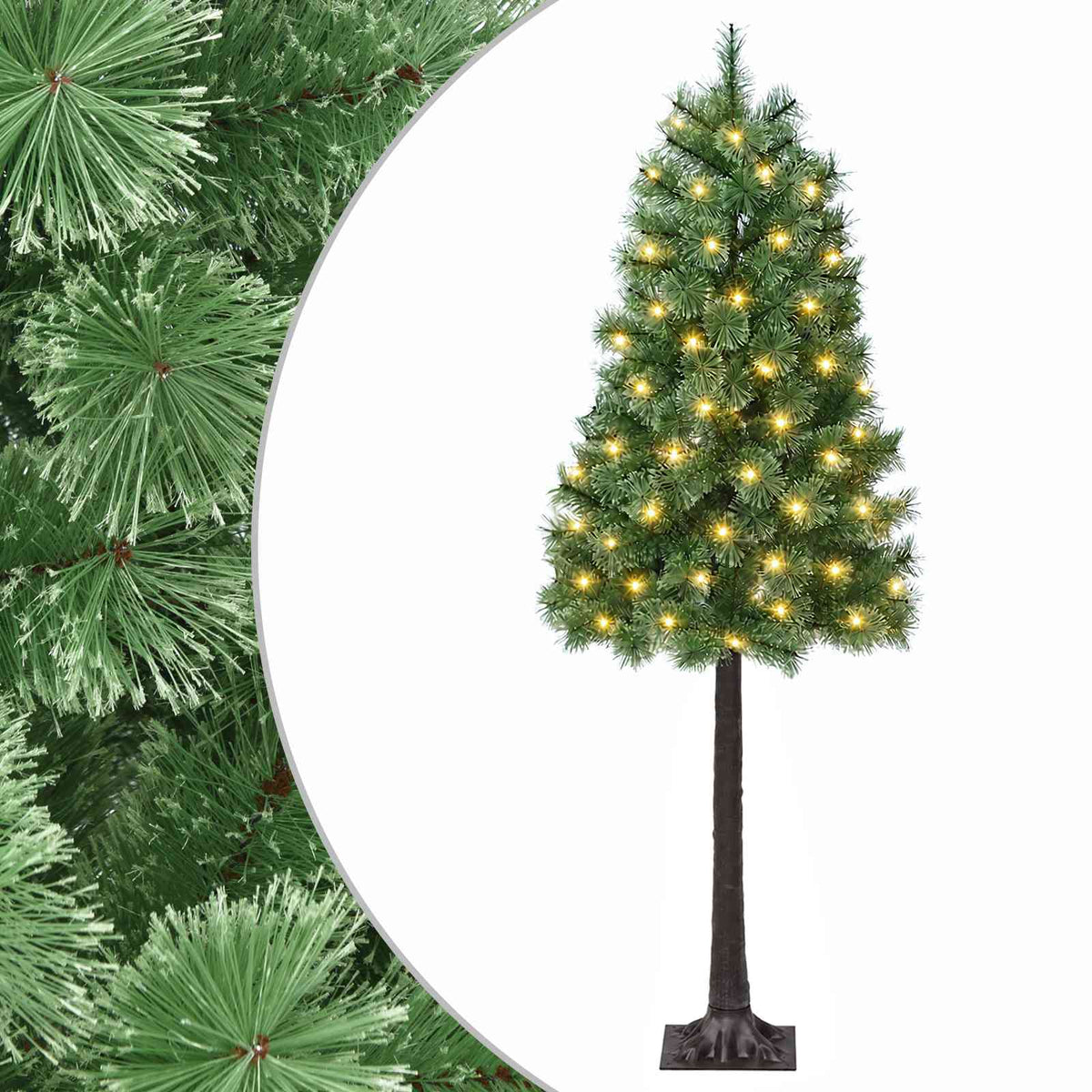 Dirbtinė Sulankstoma Kalėdų Eglutė 150 cm 150 LED Šilta balta