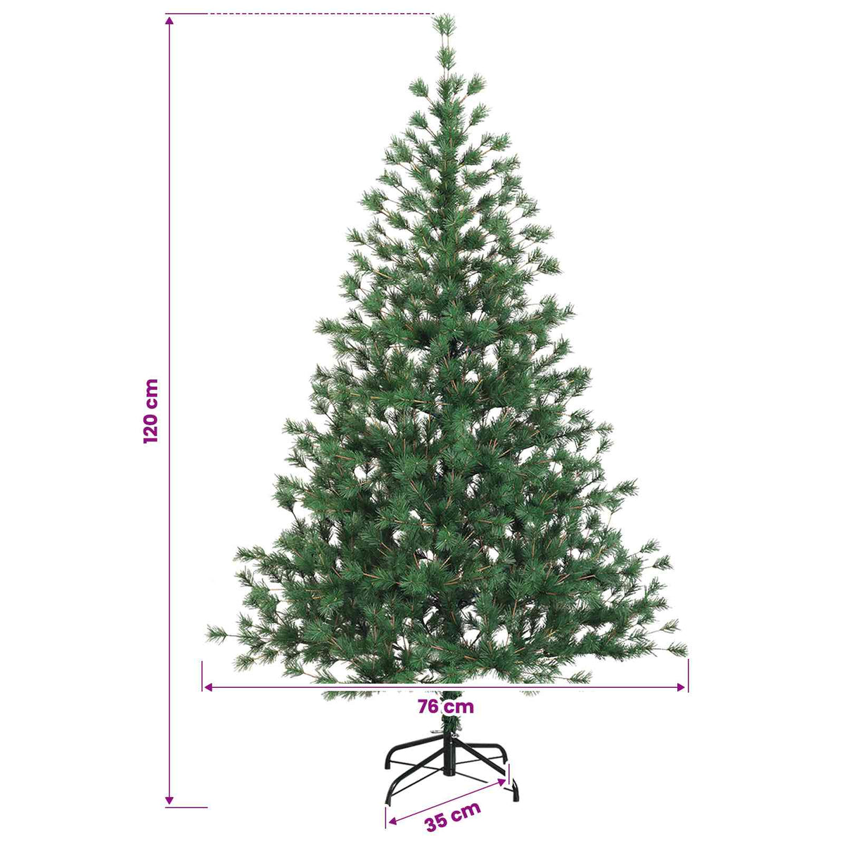 Dirbtinė kalėdinė eglutė su rutuliuku 120 cm 150 LED
