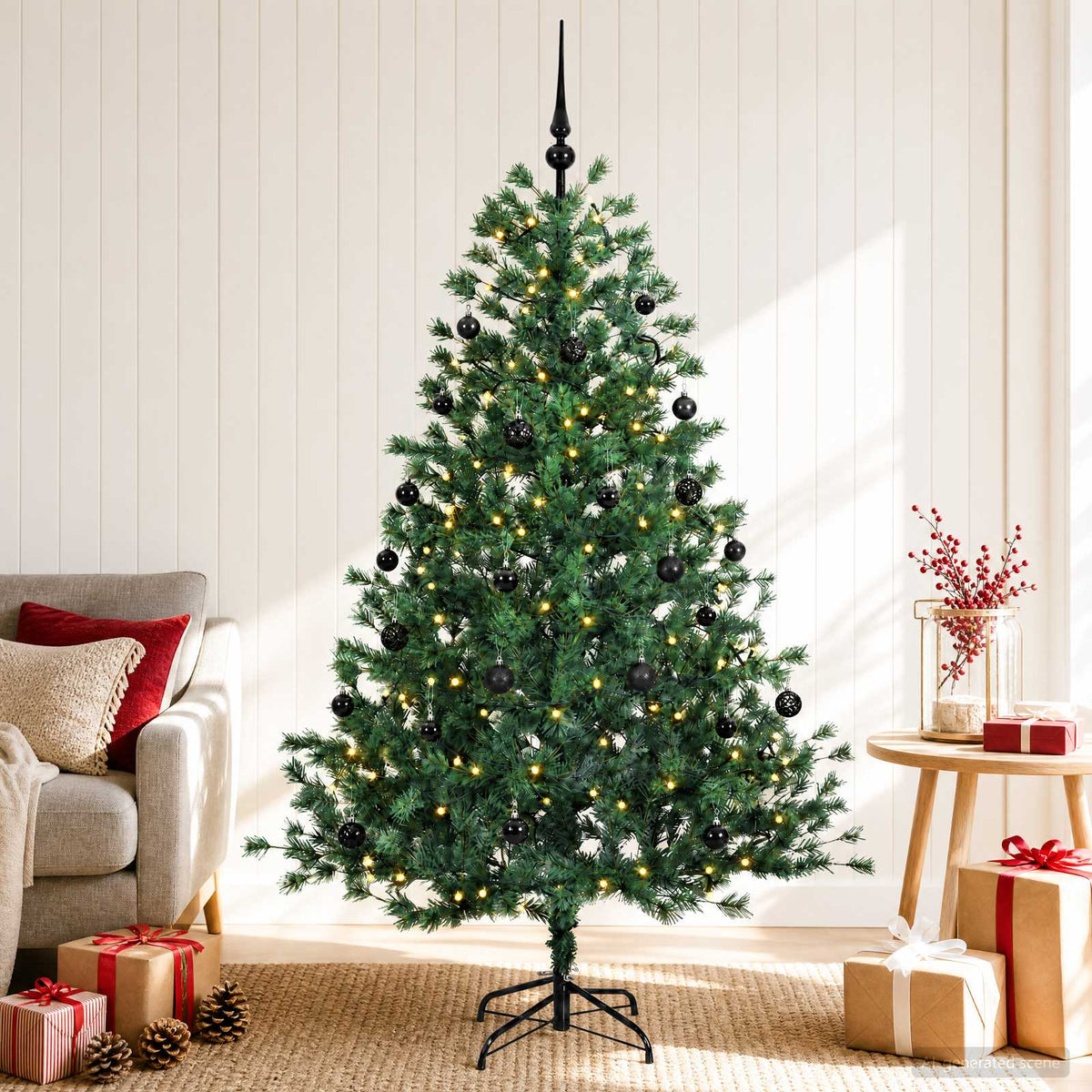Dirbtinė kalėdinė eglutė su rutuliuku 150 cm 150 LED