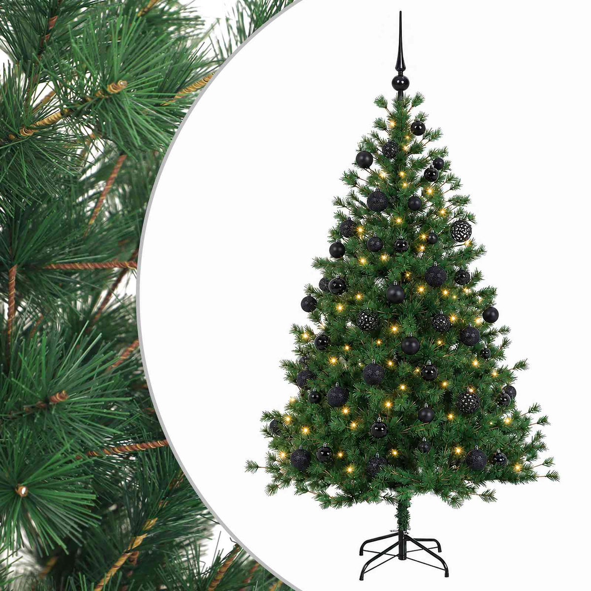 Dirbtinė kalėdinė eglutė su rutuliuku 150 cm 150 LED