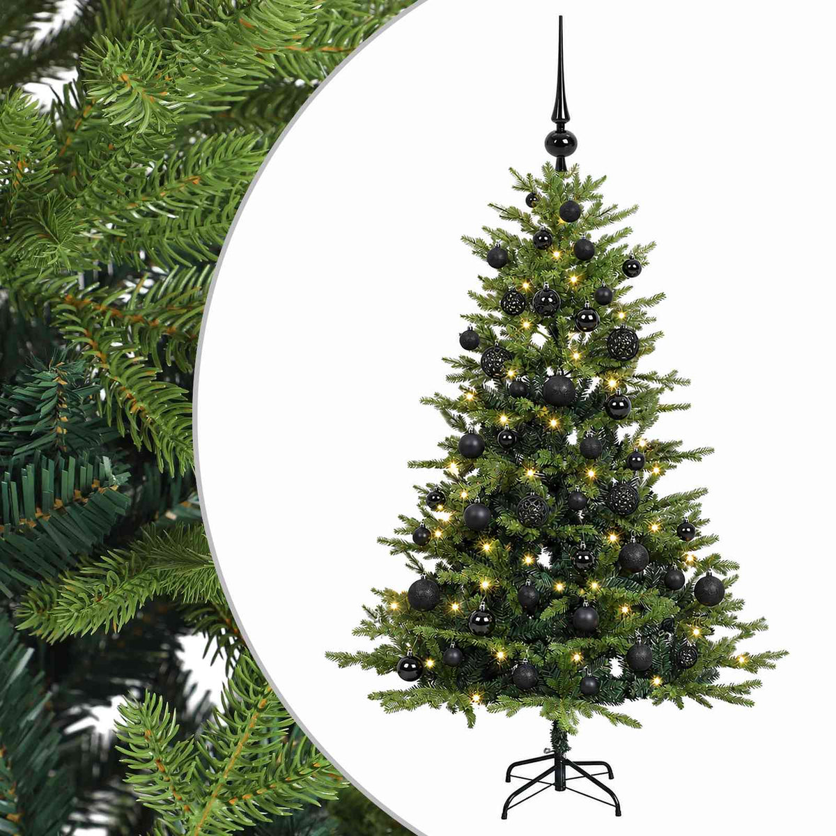 Dirbtinė kalėdinė eglutė su rutuliuku 150 cm 150 LED