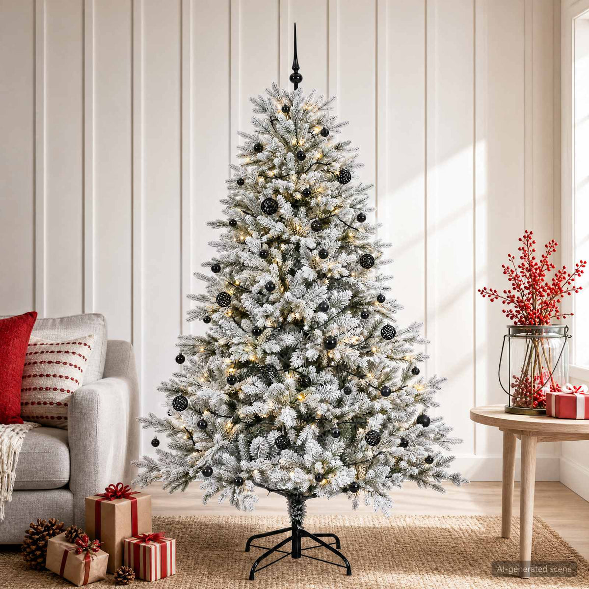Dirbtinė kalėdinė eglutė su rutuliuku 150 cm 150 LED