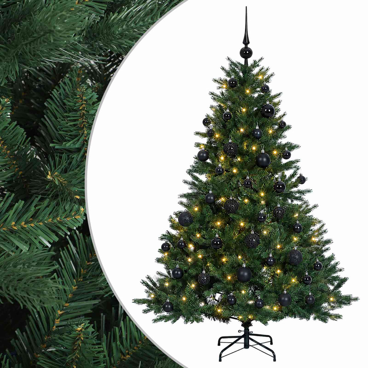 Dirbtinė kalėdinė eglutė su rutuliuku 120 cm 150 LED