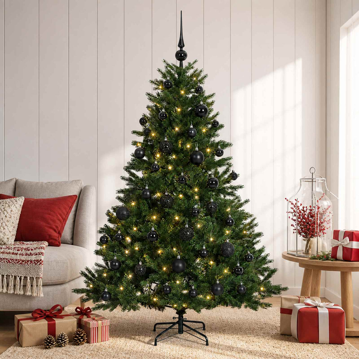 Dirbtinė kalėdinė eglutė su rutuliuku 120 cm 150 LED