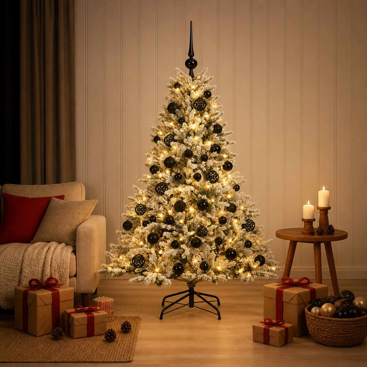 Dirbtinė kalėdinė eglutė su rutuliuku 150 cm 150 LED