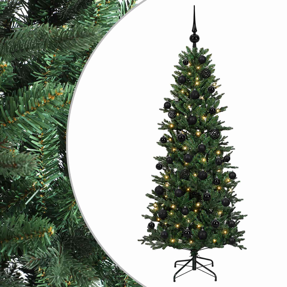 Dirbtinė kalėdinė eglutė su rutuliuku 120 cm 150 LED
