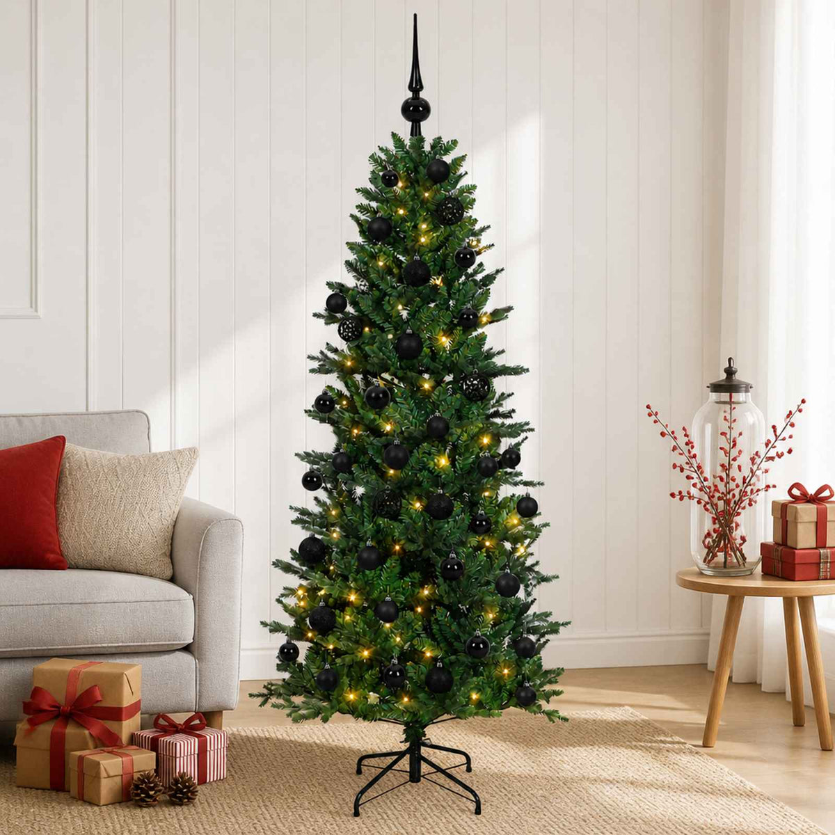 Dirbtinė kalėdinė eglutė su rutuliuku 150 cm 150 LED