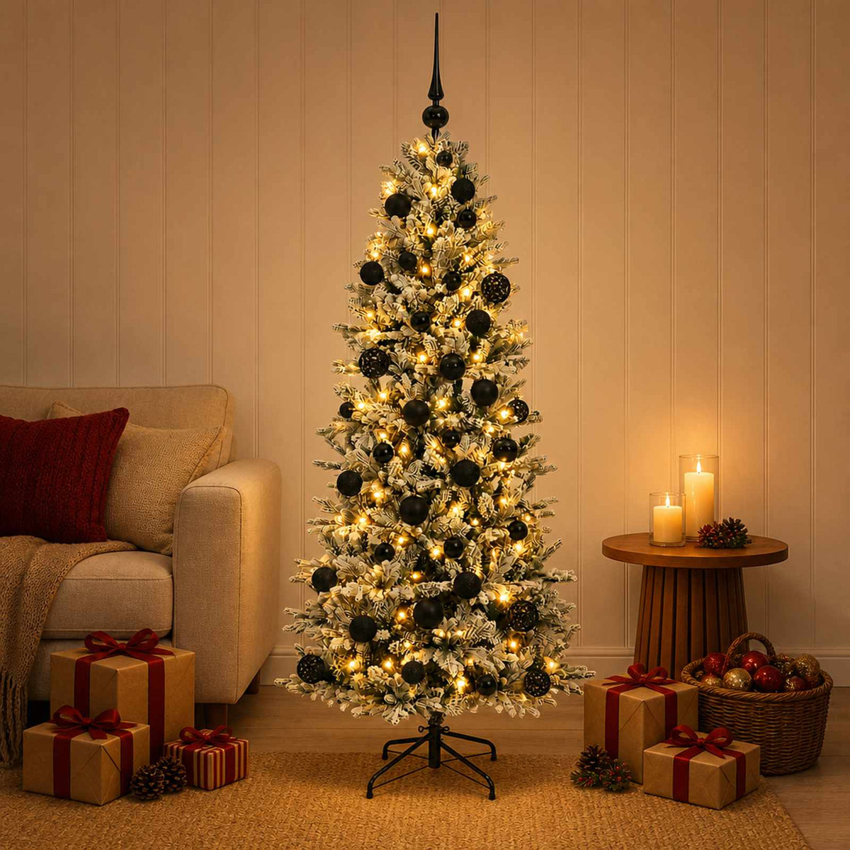 Dirbtinė kalėdinė eglutė su rutuliuku 120 cm 150 LED