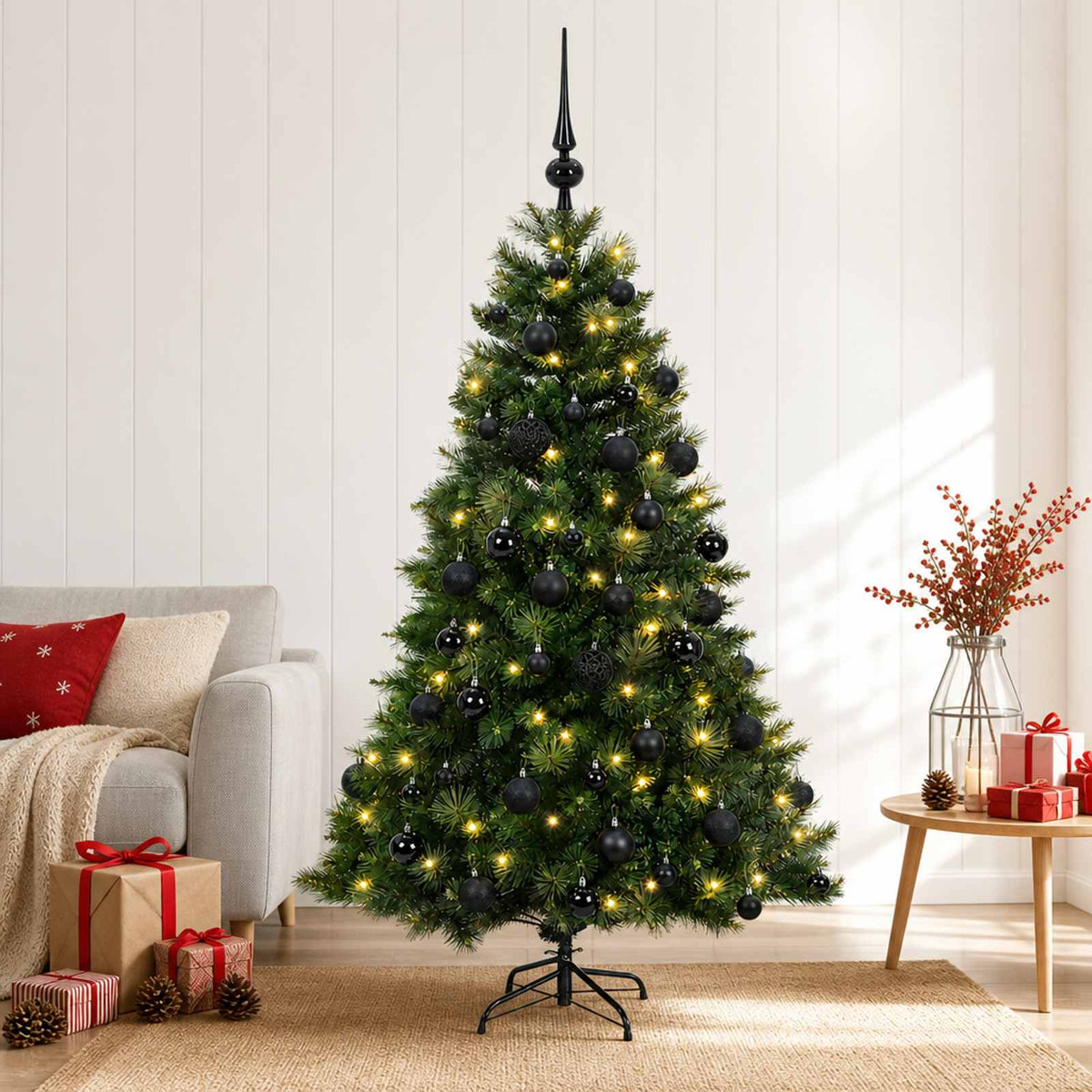 Dirbtinė kalėdinė eglutė su rutuliuku 150 cm 150 LED