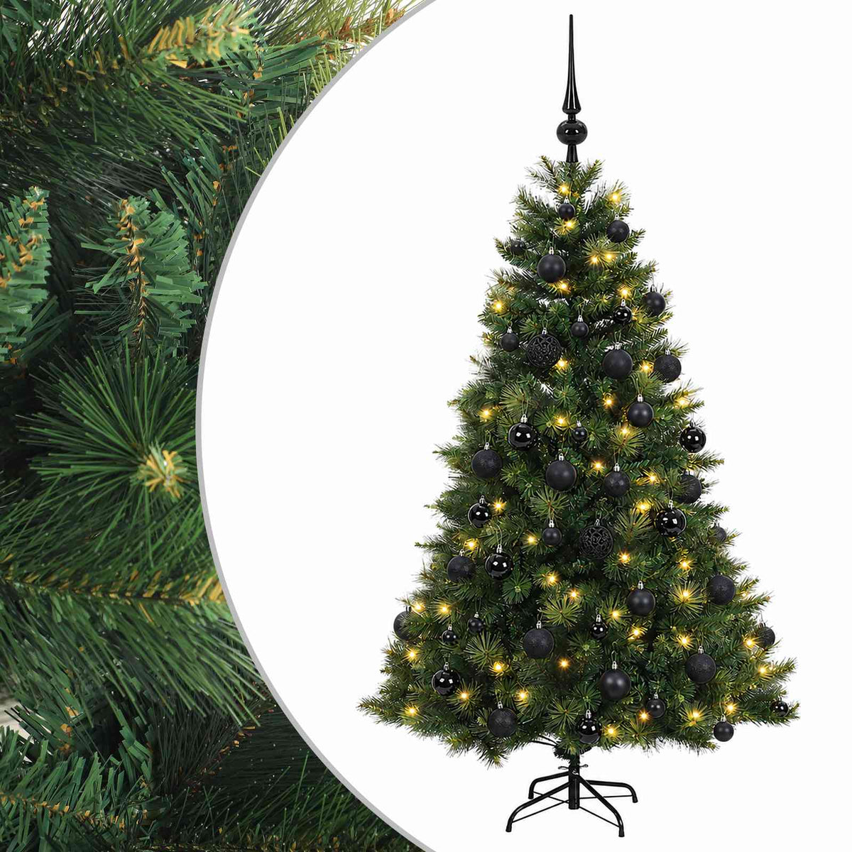 Dirbtinė kalėdinė eglutė su rutuliuku 150 cm 150 LED