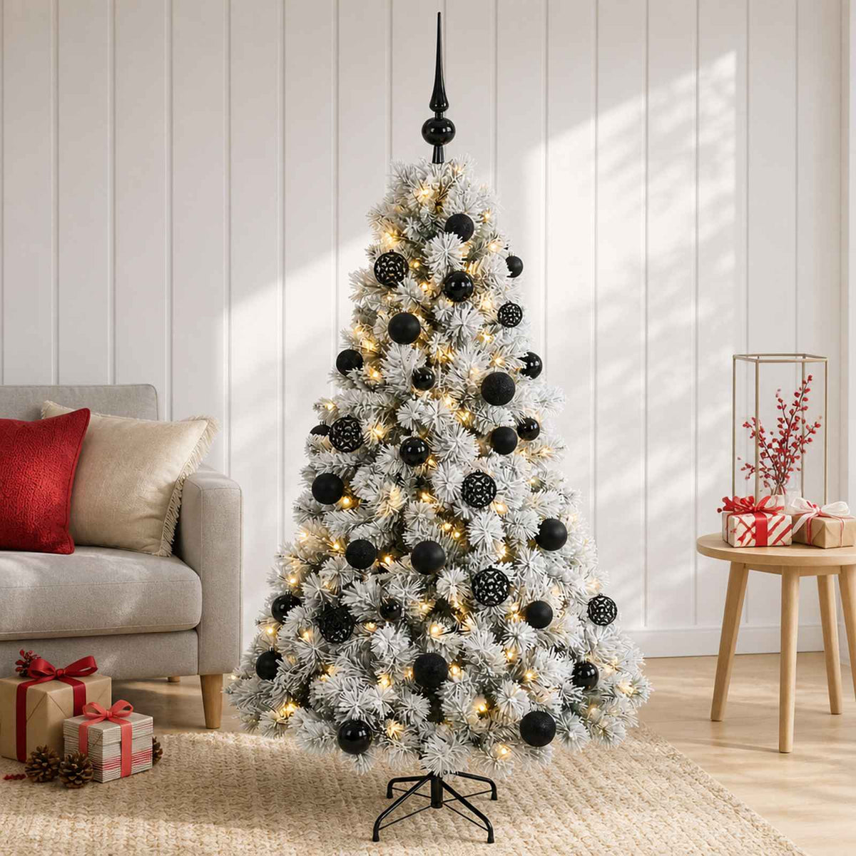 Dirbtinė kalėdinė eglutė su rutuliuku 120 cm 150 LED