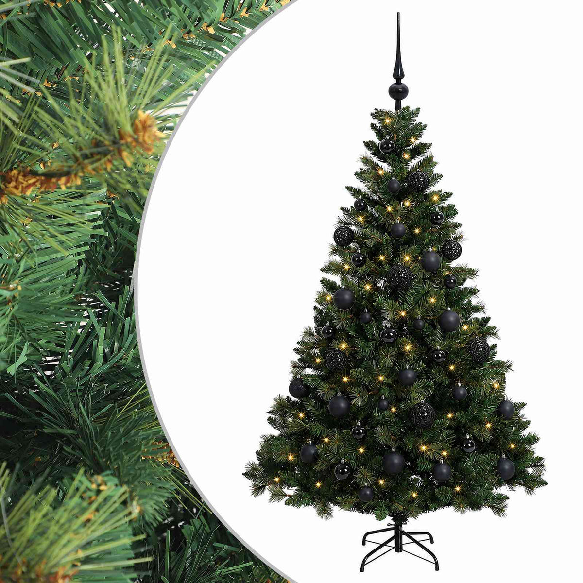 Dirbtinė Kalėdų eglutė su burbulais 150 cm 150 LED Šilta balta