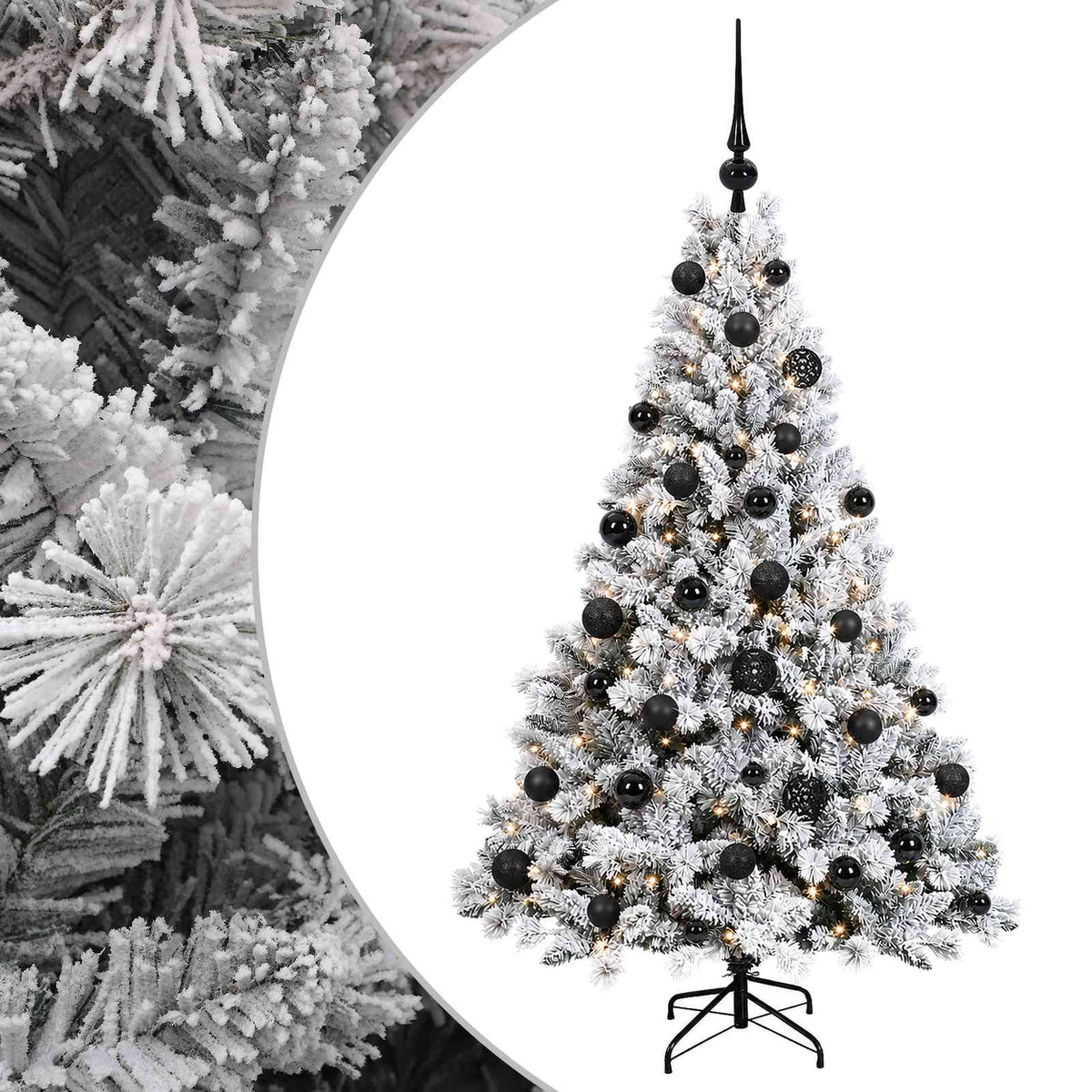 Dirbtinė Kalėdų eglutė su burbulais 120 cm 150 LED Šilta balta