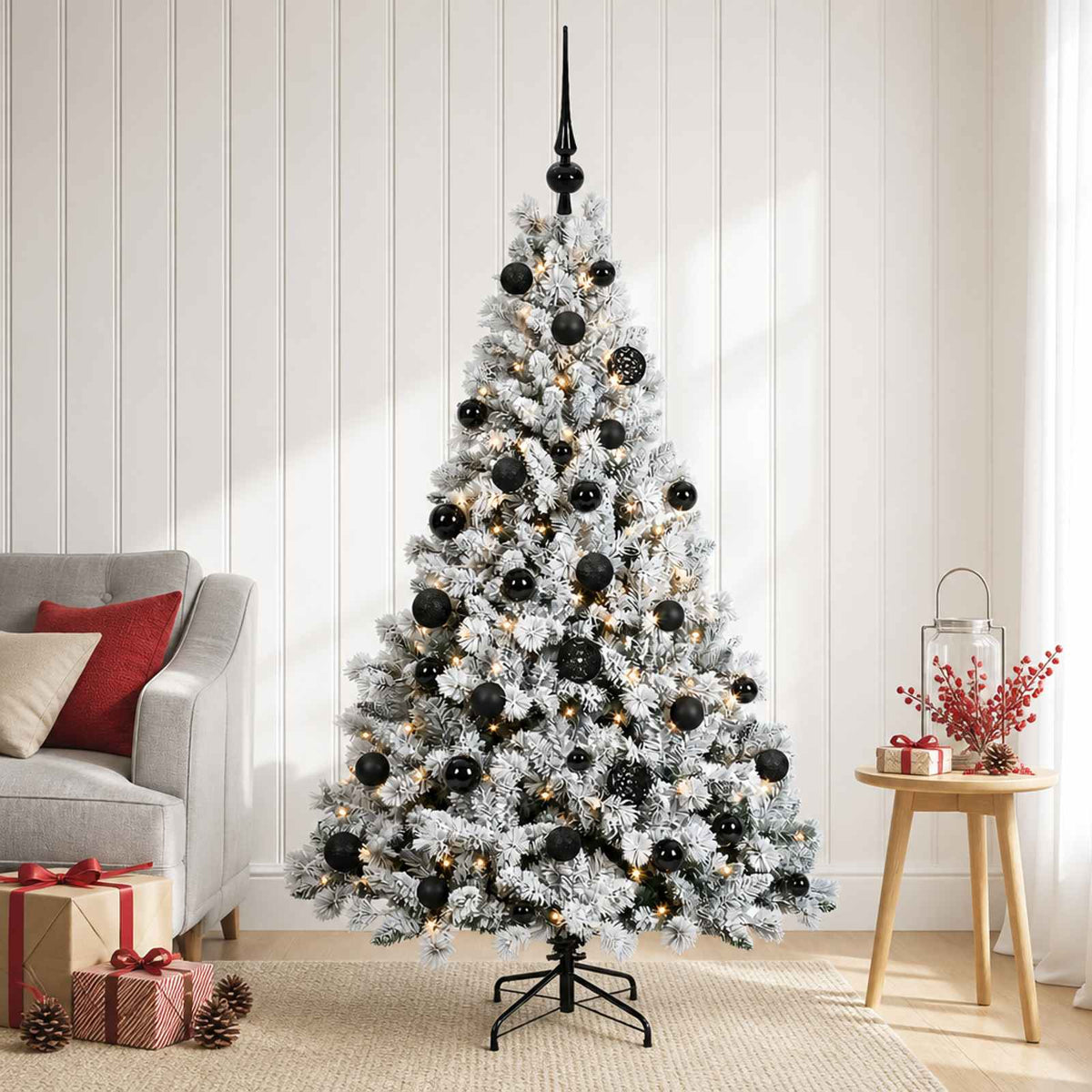 Dirbtinė Kalėdų eglutė su burbulais 120 cm 150 LED Šilta balta