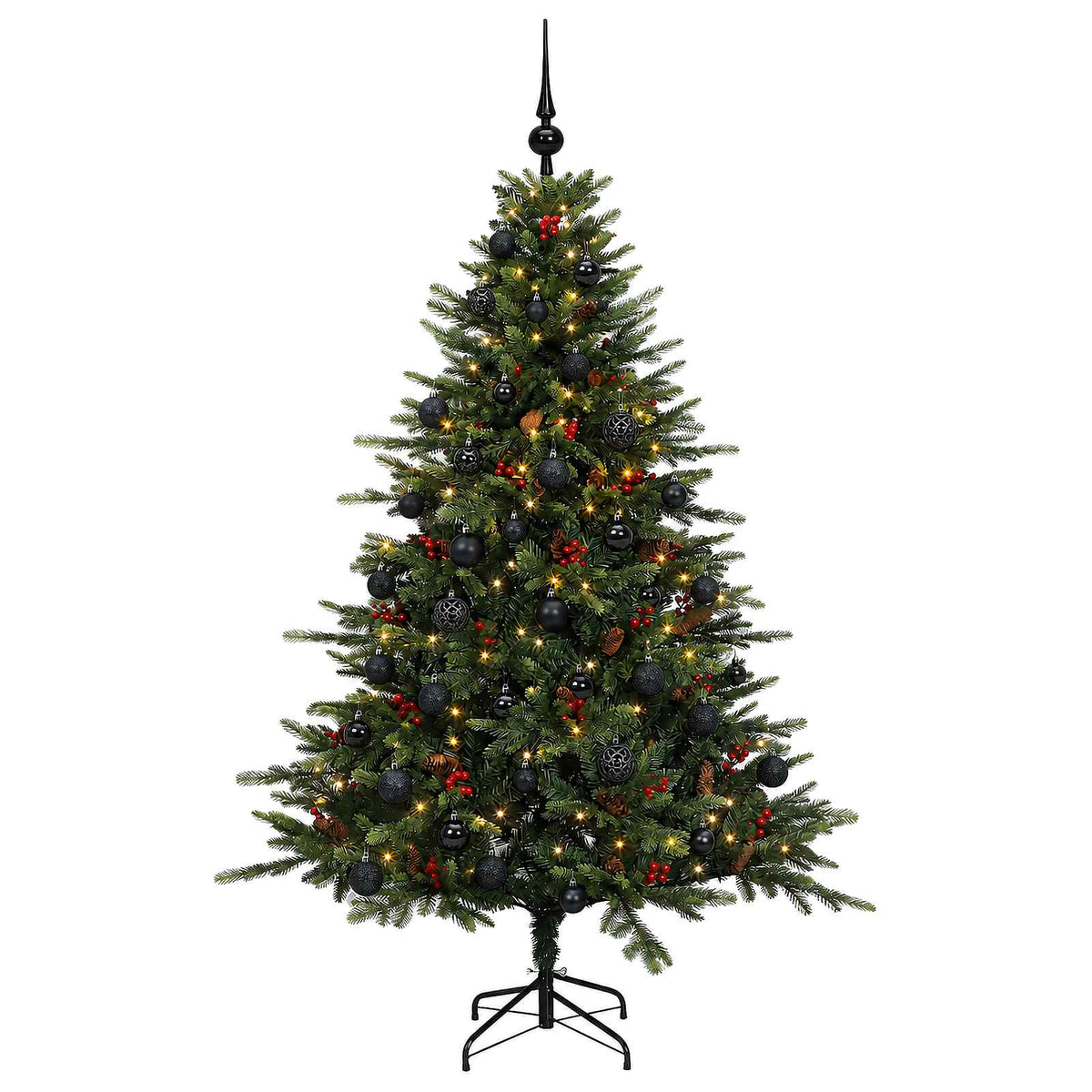 Dirbtinė kalėdinė eglutė su rutuliuku 120 cm 150 LED