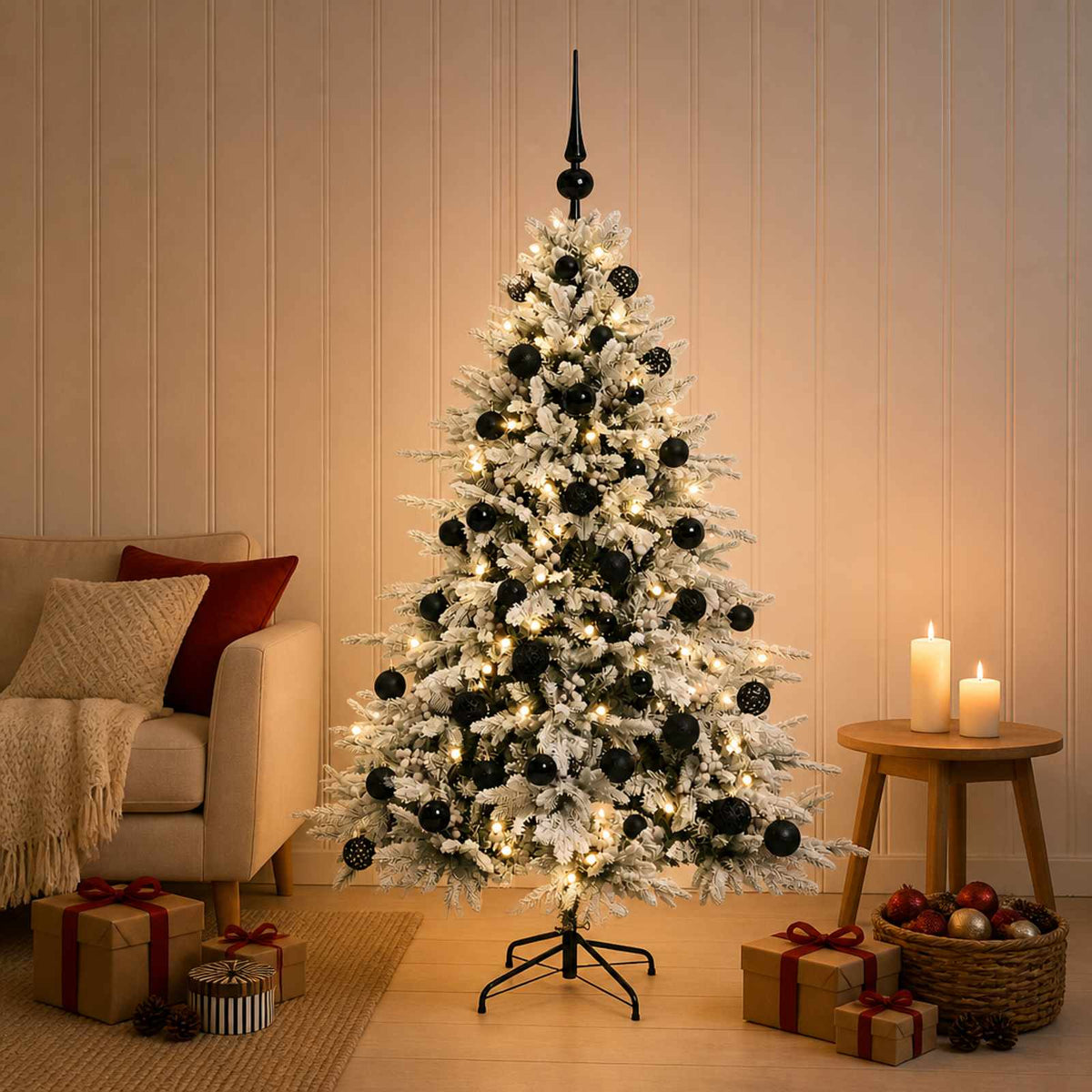 Dirbtinė kalėdinė eglutė su rutuliuku 120 cm 150 LED