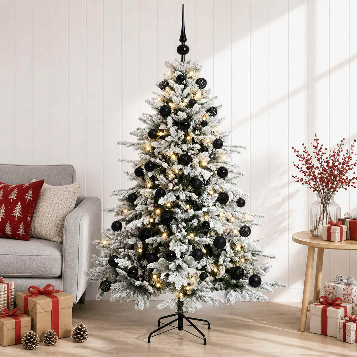 Dirbtinė kalėdinė eglutė su rutuliuku 120 cm 150 LED