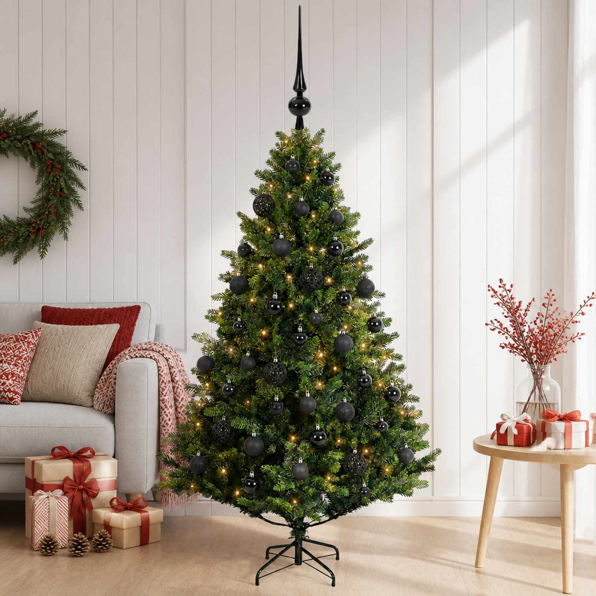 Dirbtinė Kalėdų eglutė su burbulais 150 cm 150 LED Šilta balta