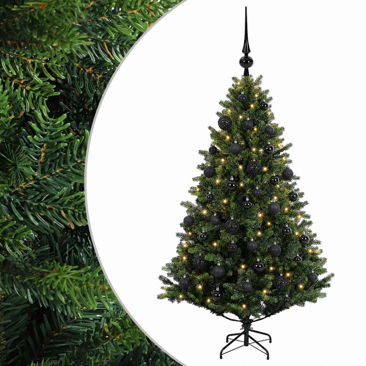 Dirbtinė Kalėdų eglutė su burbulais 150 cm 150 LED Šilta balta