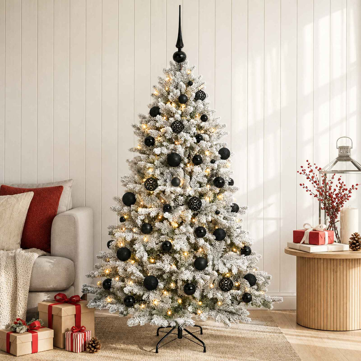 Dirbtinė Kalėdų eglutė su burbulais 150 cm 150 LED Šilta balta