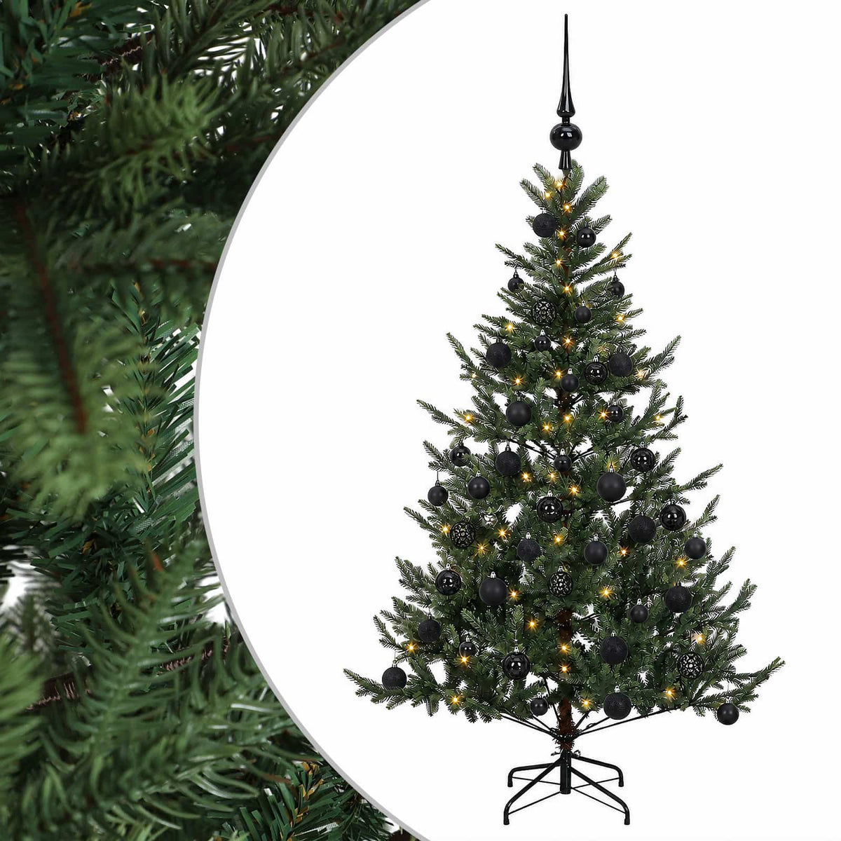 Dirbtinė kalėdinė eglutė su rutuliuku 120 cm 150 LED
