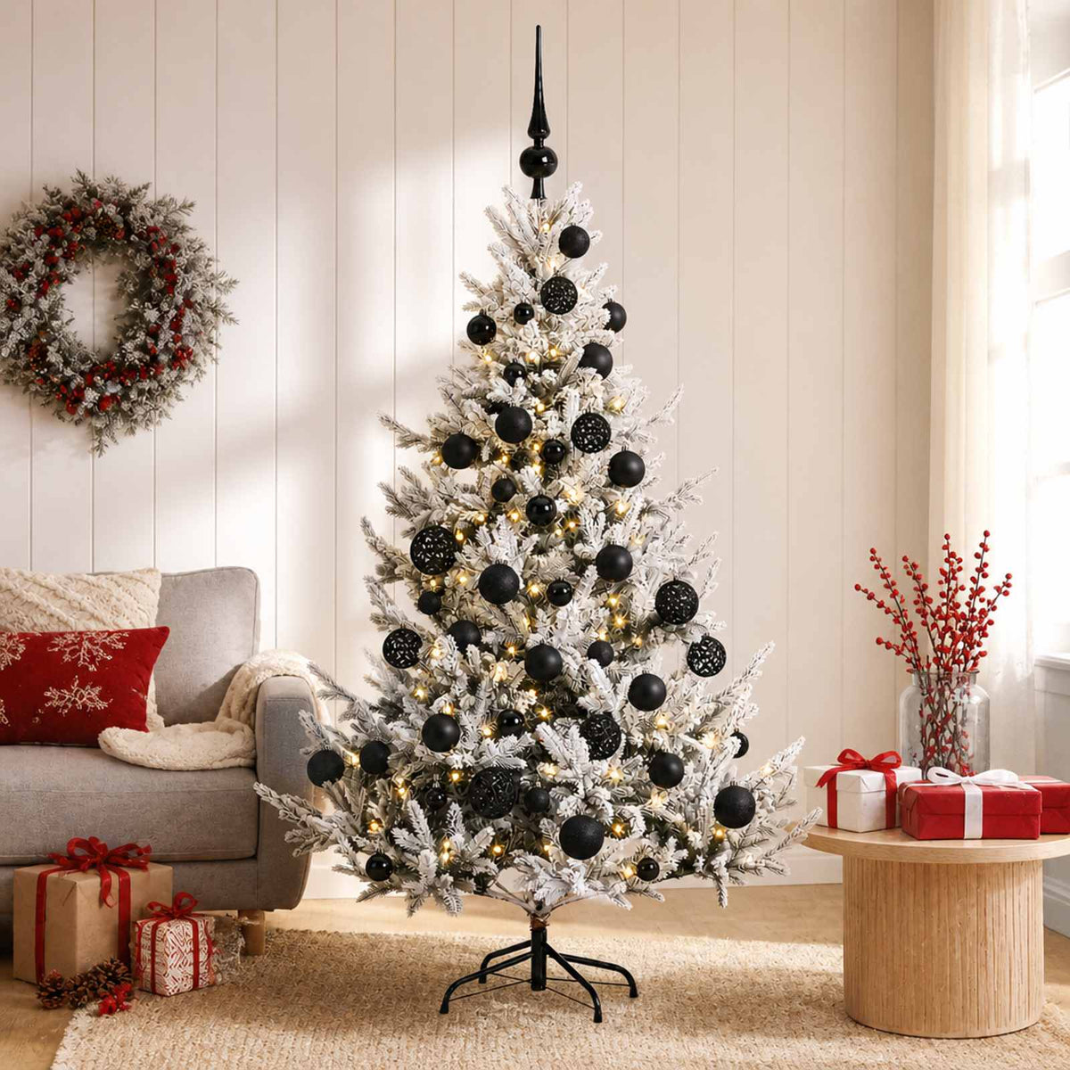 Dirbtinė kalėdinė eglutė su rutuliuku 120 cm 150 LED