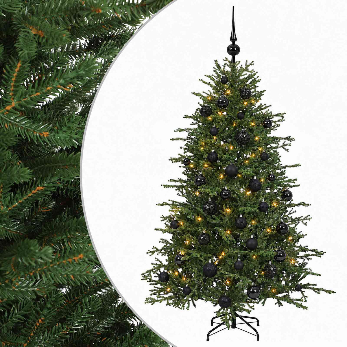 Dirbtinė kalėdinė eglutė su rutuliuku 120 cm 150 LED