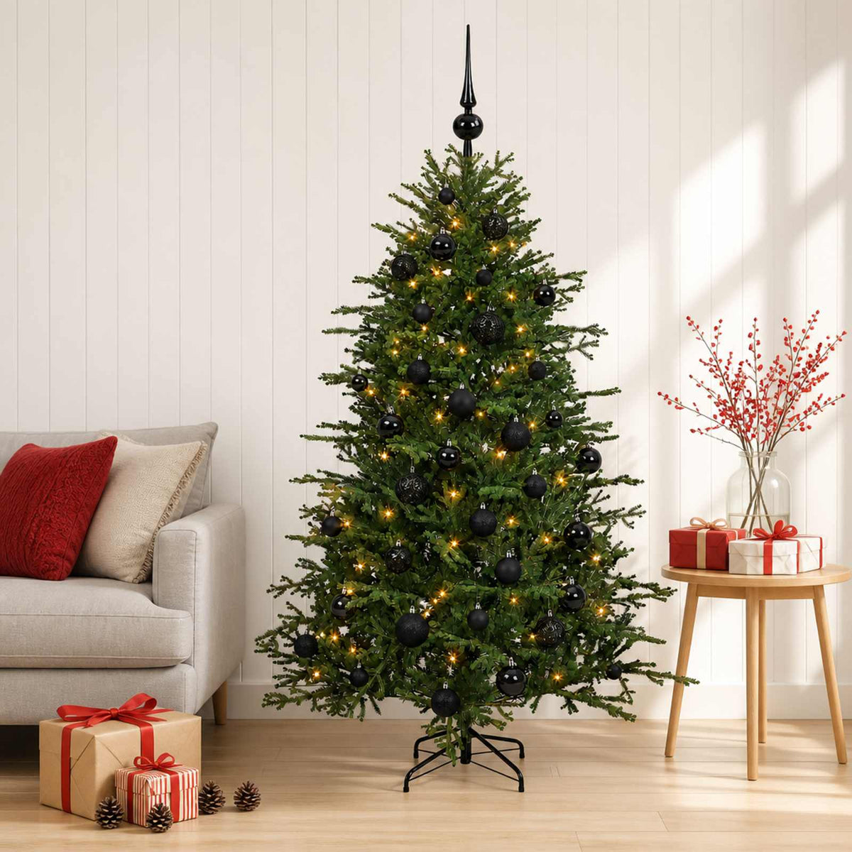 Dirbtinė kalėdinė eglutė su rutuliuku 120 cm 150 LED