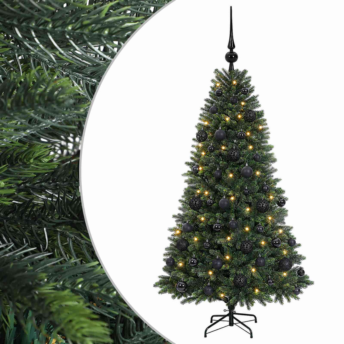 Dirbtinė Kalėdų eglutė su burbulais 120 cm 150 LED Šilta balta