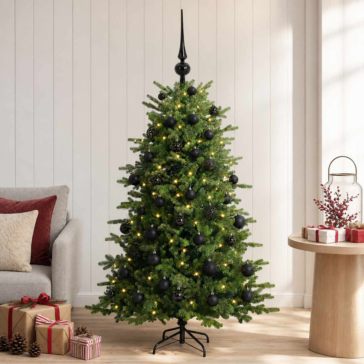 Dirbtinė kalėdinė eglutė su rutuliuku 150 cm 150 LED